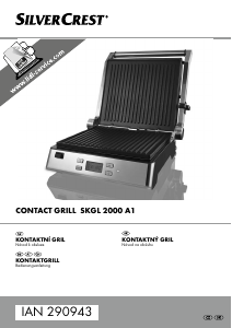 Návod SilverCrest SKGL 2000 A1 Kontaktný gril