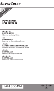 Bedienungsanleitung SilverCrest SPBL 10000 B2 Ladegerät