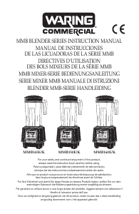 Manual de uso Waring Commercial MMB160E/K Batidora