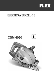 Handleiding Flex CSM 4060 Cirkelzaag