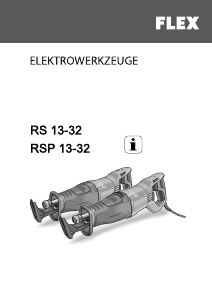 Instrukcja Flex RS 13-32 Piła szablasta