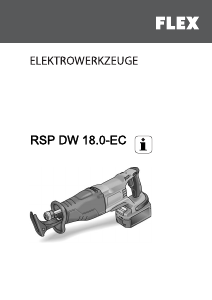 Manual Flex RSP DW 18.0-EC Ferăstrău cu piston