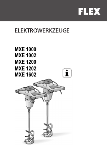 Brugsanvisning Flex MXE 1202 Cementblander