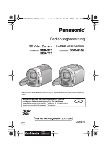 Bedienungsanleitung Panasonic SDR-H100EG Camcorder