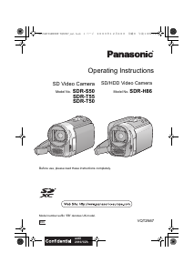 Manual Panasonic SDR-H86 Camcorder