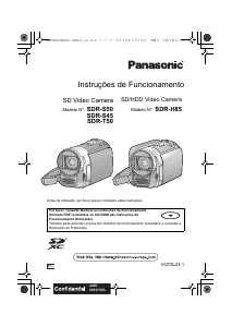 Manual Panasonic SDR-S45 Câmara de vídeo