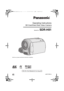 Manual Panasonic SDR-H81 Camcorder