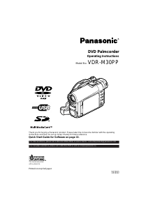 Manual Panasonic VDR-M30PP Camcorder