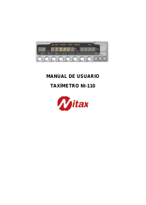 Manual de uso Nitax NI-110 Taxímetro