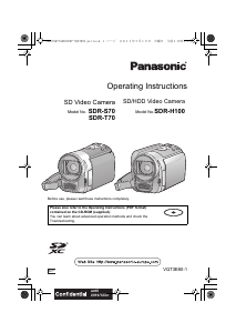 Manual Panasonic SDR-H100EP Camcorder