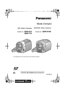 Mode d’emploi Panasonic SDR-T70EF Caméscope