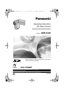 Manual Panasonic SDR-S100PP Camcorder