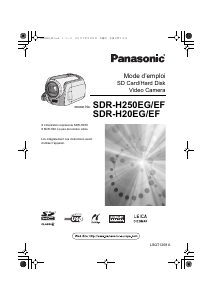 Mode d’emploi Panasonic SDR-H20EF Caméscope