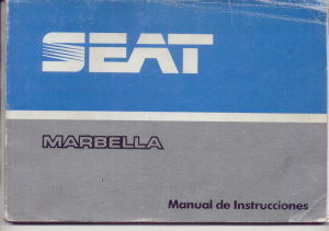 Manual de uso Seat Marbella (1986)