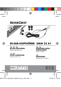 Manuale SilverCrest SIKM 32 A1 Cuffie