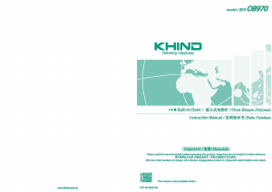 Manual Khind OB970 Oven