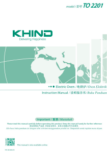 Handleiding Khind TO2201 Oven