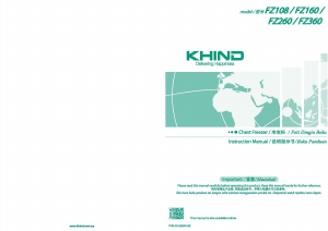 说明书 Khind FZ108 冷冻箱