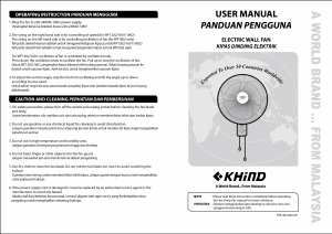 Manual Khind WF1601 Fan
