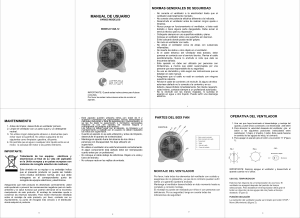 Manual de uso Artrom VAB-12 Ventilador