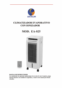 Manual de uso Artrom EA-825 Aire acondicionado