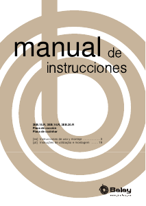 Manual de uso Balay 3EB814ER Placa