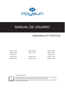 Manual de uso Kaysun KAM3-62 DR7 Aire acondicionado