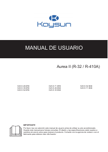 Manual de uso Kaysun KAY-S 35 DN8 Aire acondicionado