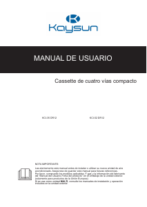 Manual de uso Kaysun KCI-35 DVN12 Aire acondicionado