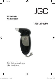 Manual JGC JGC-AT-1000 Breathalyzer