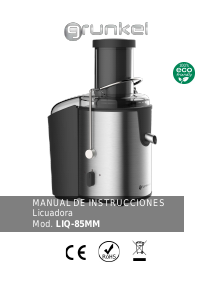 Manual Grunkel LIQ-85MM Juicer