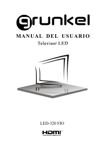 Manual de uso Grunkel LED-320 FIO Televisor de LED