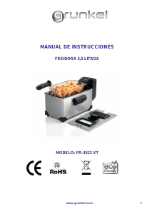 Manual de uso Grunkel FR-3522 XT Freidora