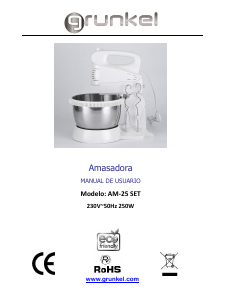 Manual Grunkel AM-25SET Hand Mixer