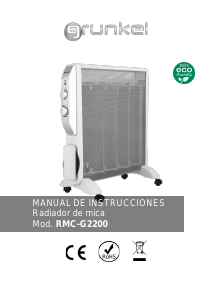 Manual de uso Grunkel RMC-G2200 Calefactor