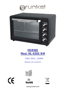 Manual de uso Grunkel HR-63N RM Horno