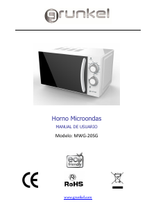 Handleiding Grunkel MWG-20SG Magnetron