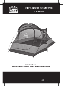 Manual Camp Master Explorer Dome 200 Tent