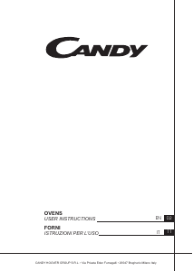 Manual Candy FCP651SX Oven