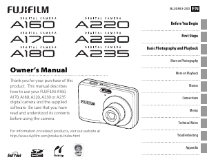 Manual Fujifilm A170 Digital Camera