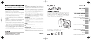 Handleiding Fujifilm A850 Digitale camera