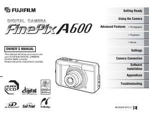 Manual Fujifilm FinePix A600 Digital Camera