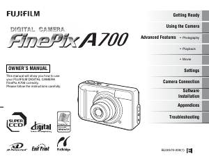 Manual Fujifilm FinePix A700 Digital Camera
