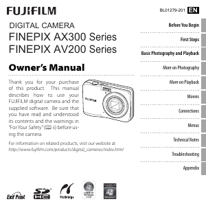 Handleiding Fujifilm FinePix AV200 Digitale camera