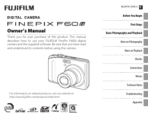Manual Fujifilm FinePix F60fd Digital Camera