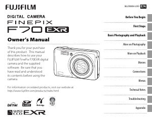 Manual Fujifilm FinePix F70EXR Digital Camera