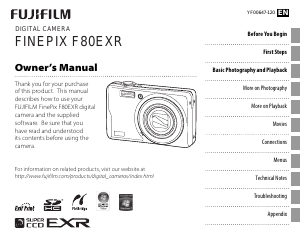 Manual Fujifilm FinePix F80EXR Digital Camera