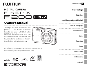 Handleiding Fujifilm FinePix F200EXR Digitale camera