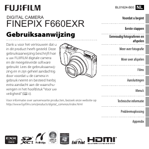 Handleiding Fujifilm FinePix F660EXR Digitale camera