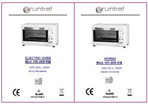 Manual de uso Grunkel HR-28B RM Horno